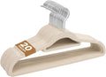 Sasha Morel 20Pack Velvet Coat Hangers Non Slip For Clothes 6x450mm Cream New