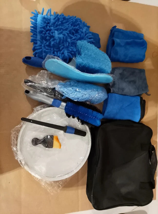 DYUEE Car Cleaning Kit Interior Exterior Auto Care Set 9L Bucket Modern Design