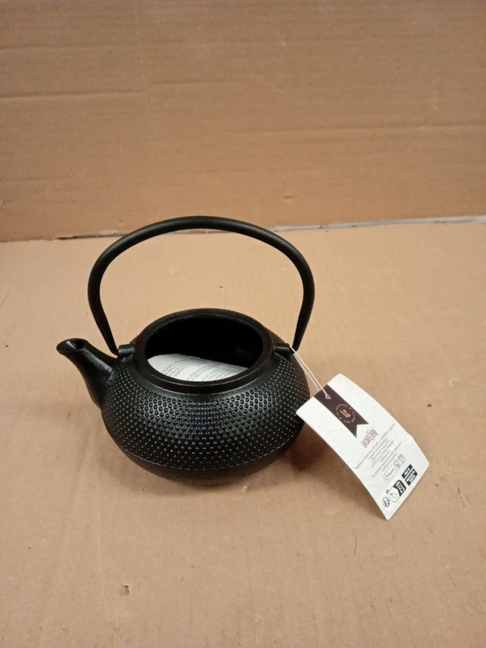 La Cafetiere Cast Iron Infuser Basket Teapot Three Cup 600ml Black New