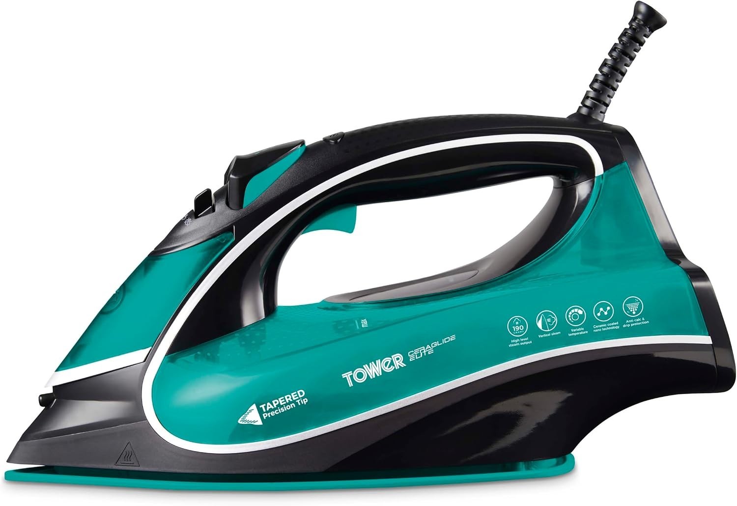 Tower Steam Iron 3100w One Temperature Technology Easy Ironing 360ml Tank Teal