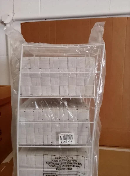 Argos Home 4 Drawer Woven Bathroom Storage Unit 20L White 60x22x23cm New