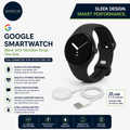 Google Smartwatch USB Black With Obsidian Strap Sleek Stylish One Size 41mm