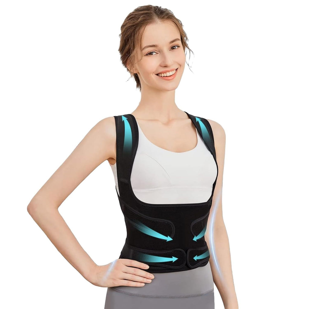 Posture Corrector Unisex Back Support Brace Adjustable Shoulder Neck Medium New