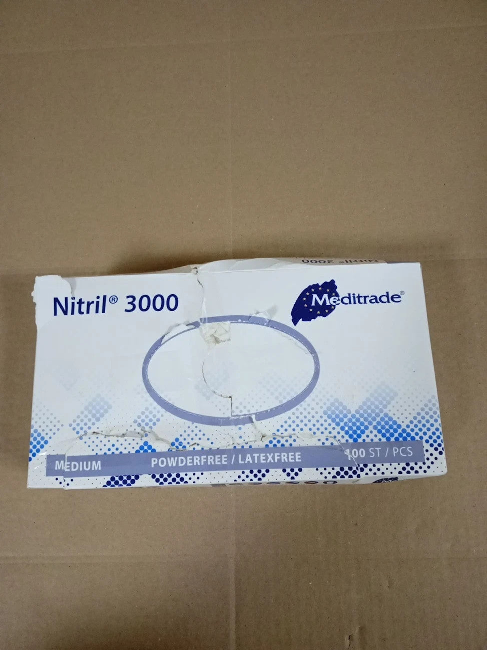 Meditrade Nitrile 3000 White Examination Glove Powder Latex Free Medium New