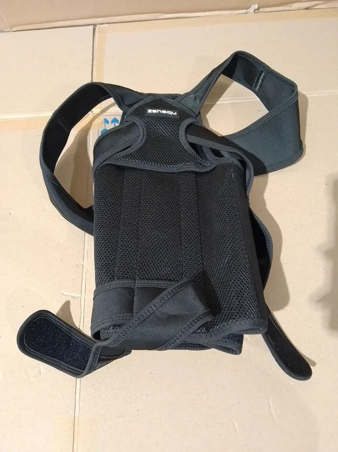 Back Support Brace Posture Corrector Adjustable Shoulder Neck Lumbar XL New