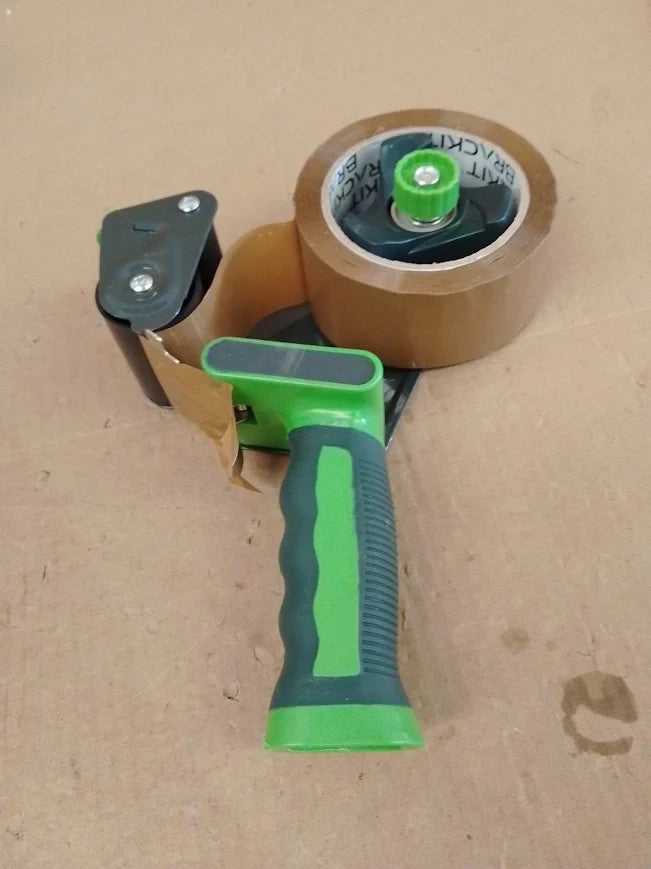Brackit Tape Gun Dispenser Brown Packing Heavy Duty Tape Roll 48mmx66m
