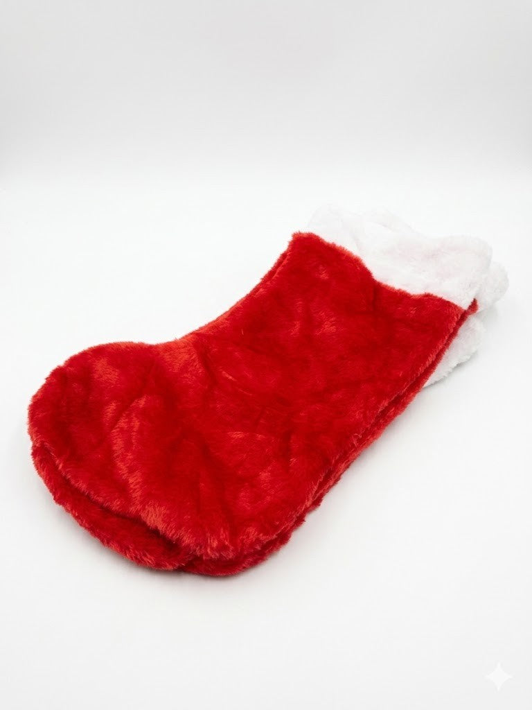 Plush Christmas Stockings Velvet Effect Hanging Decoration Gift 4 Pieces New
