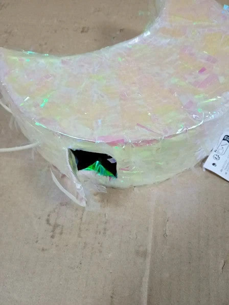 Unique 26363 Mini Iridescent Moon Pinata Favour Decoration 16.5x16.5x7cm New