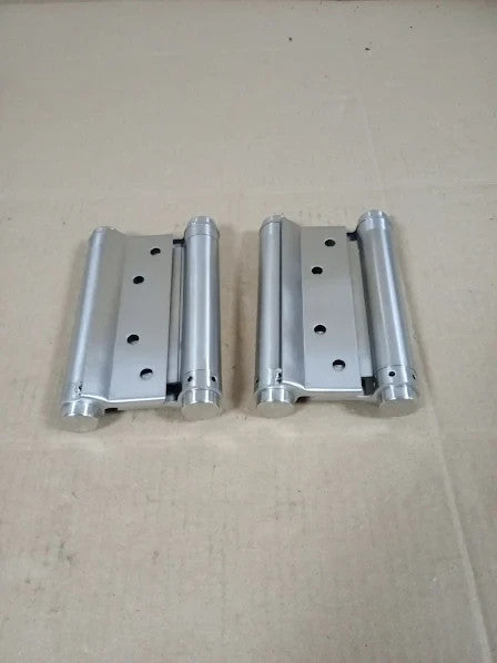 Two Pairs 5in Cafe Saloon Door Double Action Spring Hinge Stainless Steel New