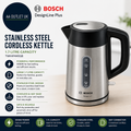 Bosch DesignLine Plus TWK4P440GB Stainless Steel Cordless Kettle 1.7L 3000W