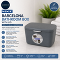Wenko Barcelona Bathroom Box Storage Basket Lid Completely 19.5x11x16cm