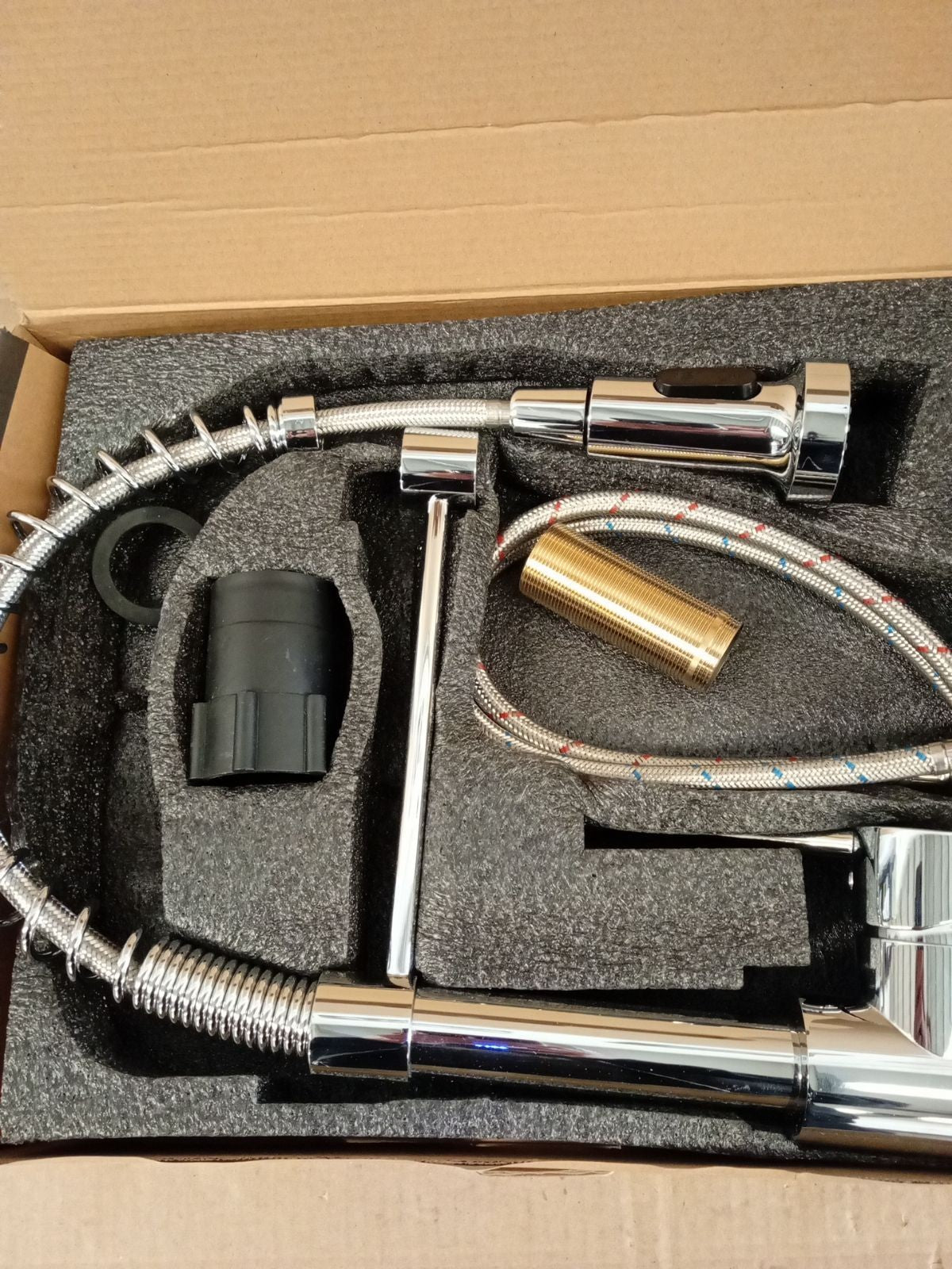 Cobbe Kitchen Spring Tap Kitchen Pull Down Sprayer Shower 2 Spray Modes