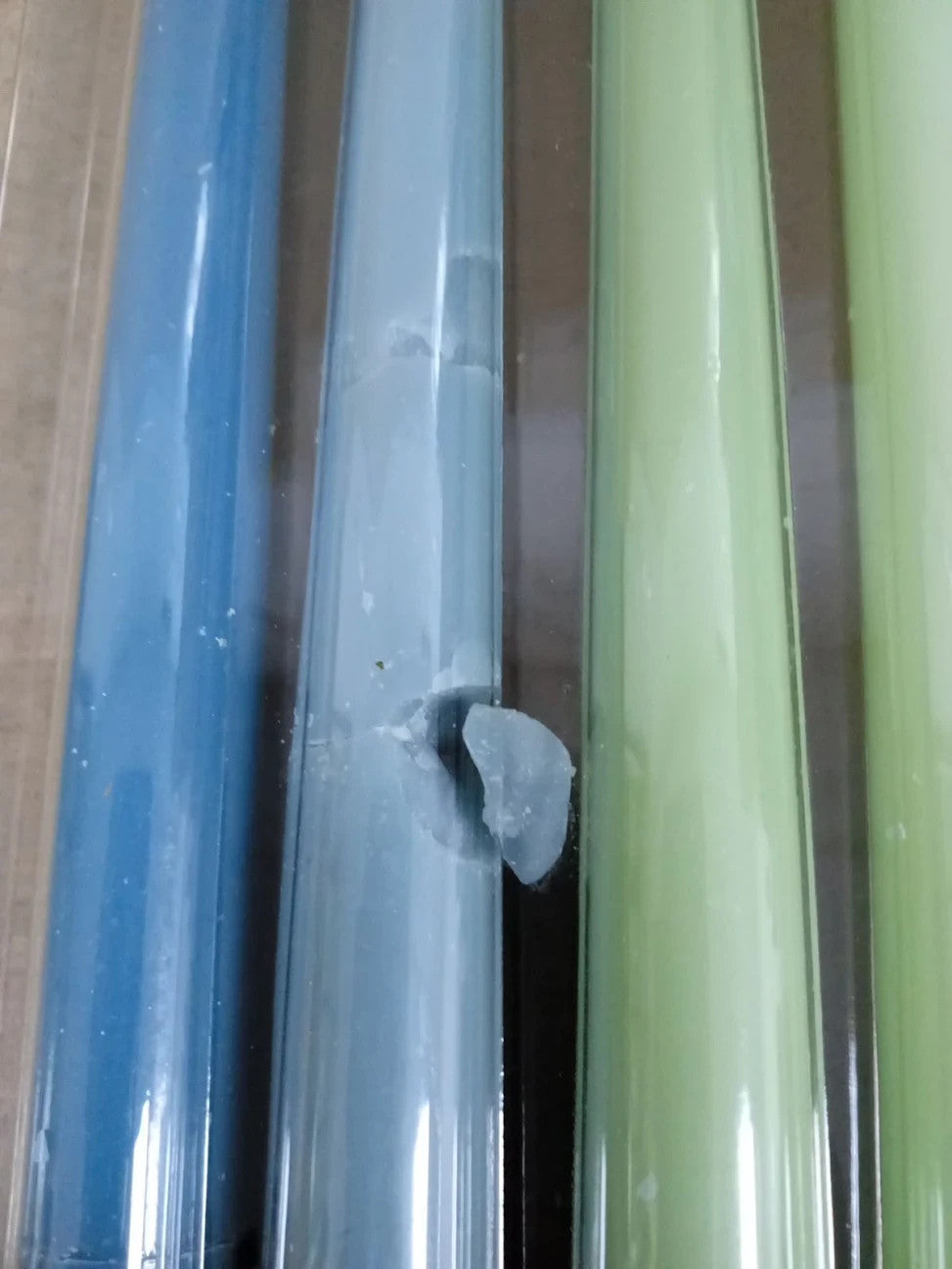 4 Pack Green Taper Candles 12" Longer Sticks Smokeles Dripless Unscented 9 hours