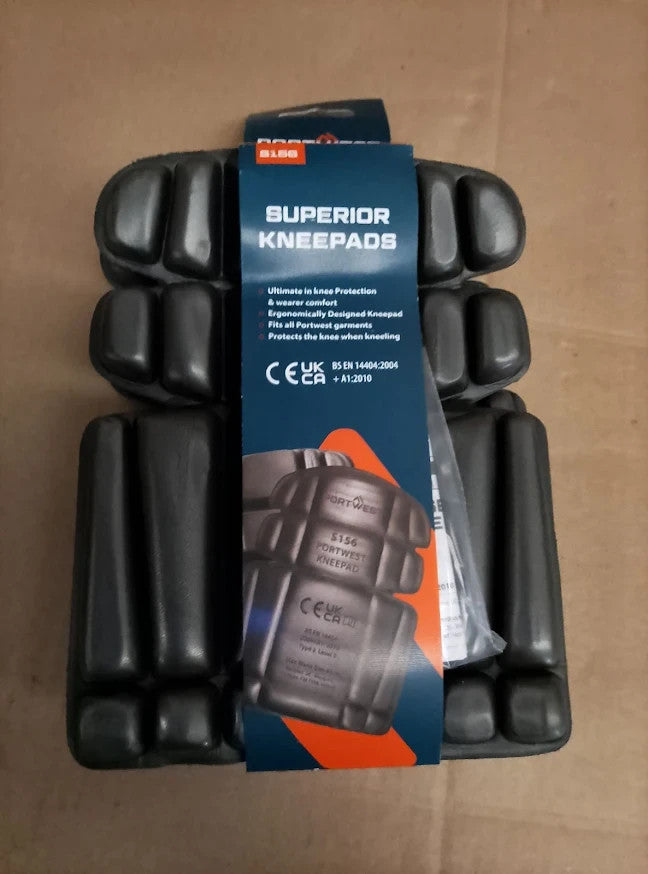 Portwest S156BKR Knee Pad One Size Black Work Safety Protective Gear Design