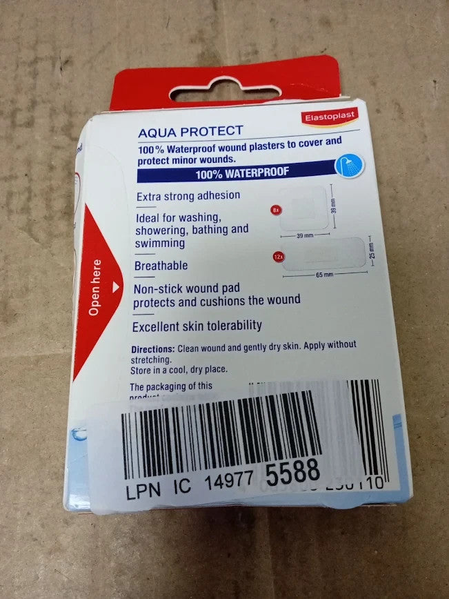 Elastoplast Aqua Protect Waterproof Plasters Strong Adhesion First Aid New