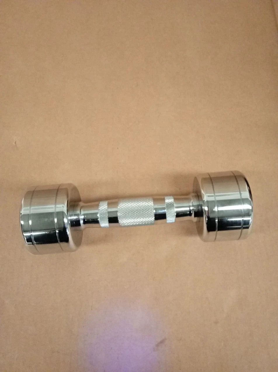 Trendy Sport Chrome Dumbbell Weight 1 Piece 3kg Alloy Steel Compact Silver
