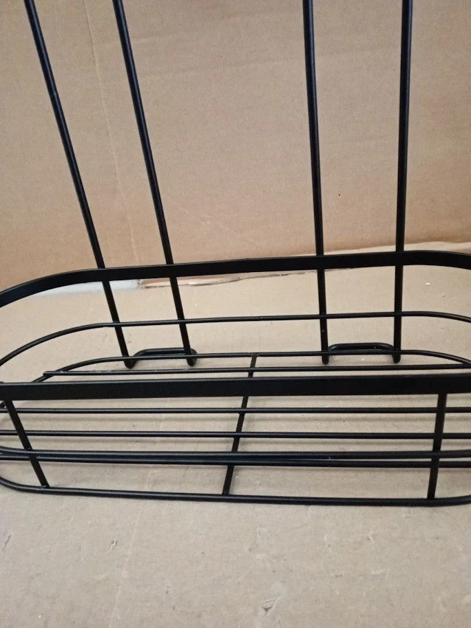 Argos Home Suction Cup Wire 2 Tier Shower Caddy Made Of Steel Black New