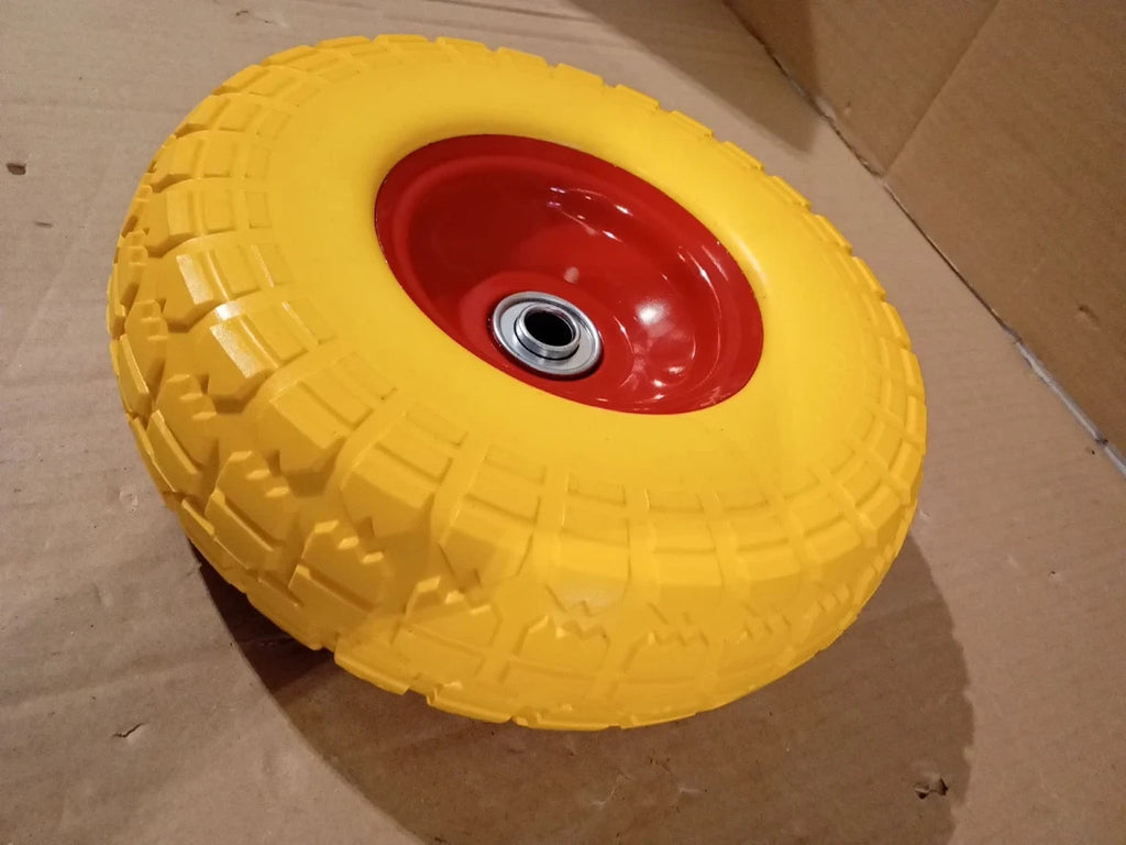 Vounot Puncture Proof 3.5-4 PU Wheelbarrow Wheel 260x85mm 16mm Yellow