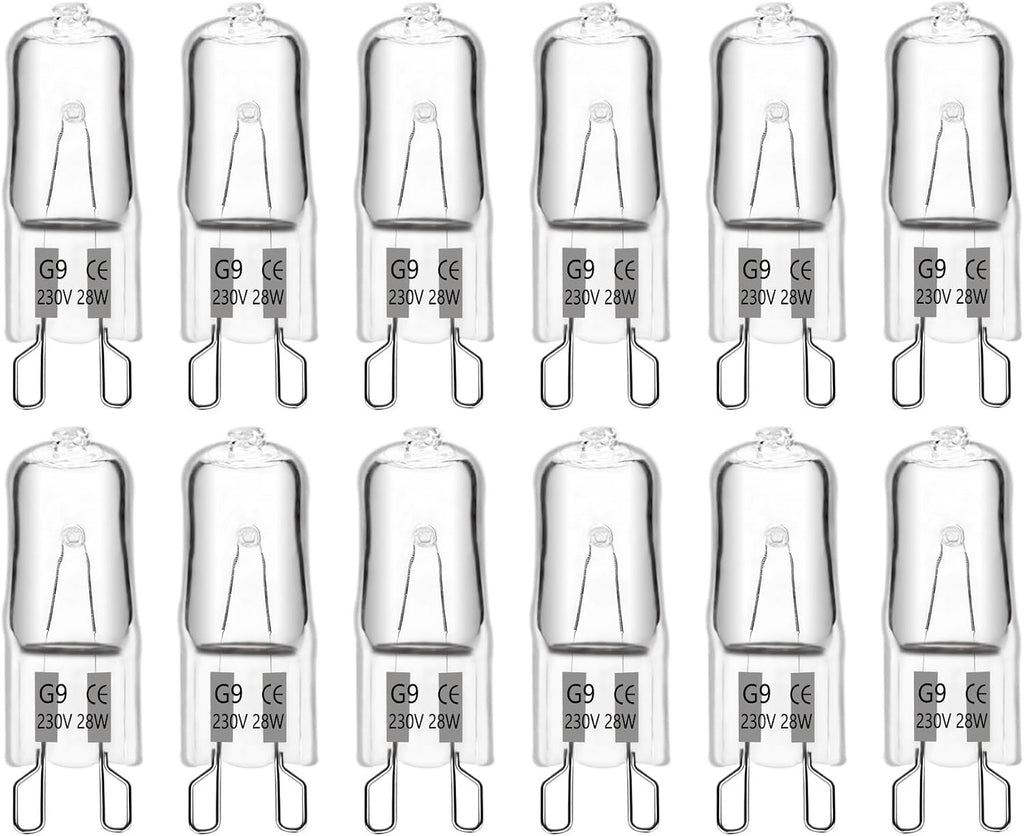 G9 Halogen Light Bulbs 230v 28w Dimmable 370lm Warm White 2700k 360 Beam A New
