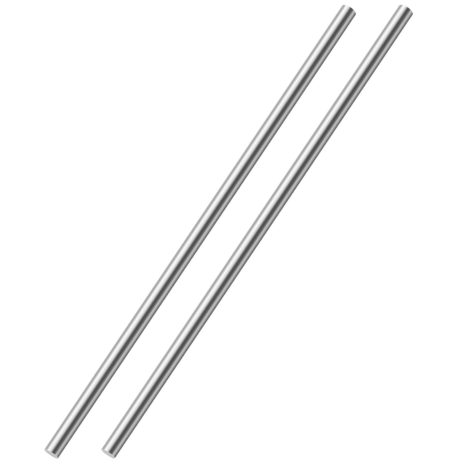 OFFCUP Stainless Steel Round Rods 8mmx300mm Metal Bar Stock Design 2 Pieces New