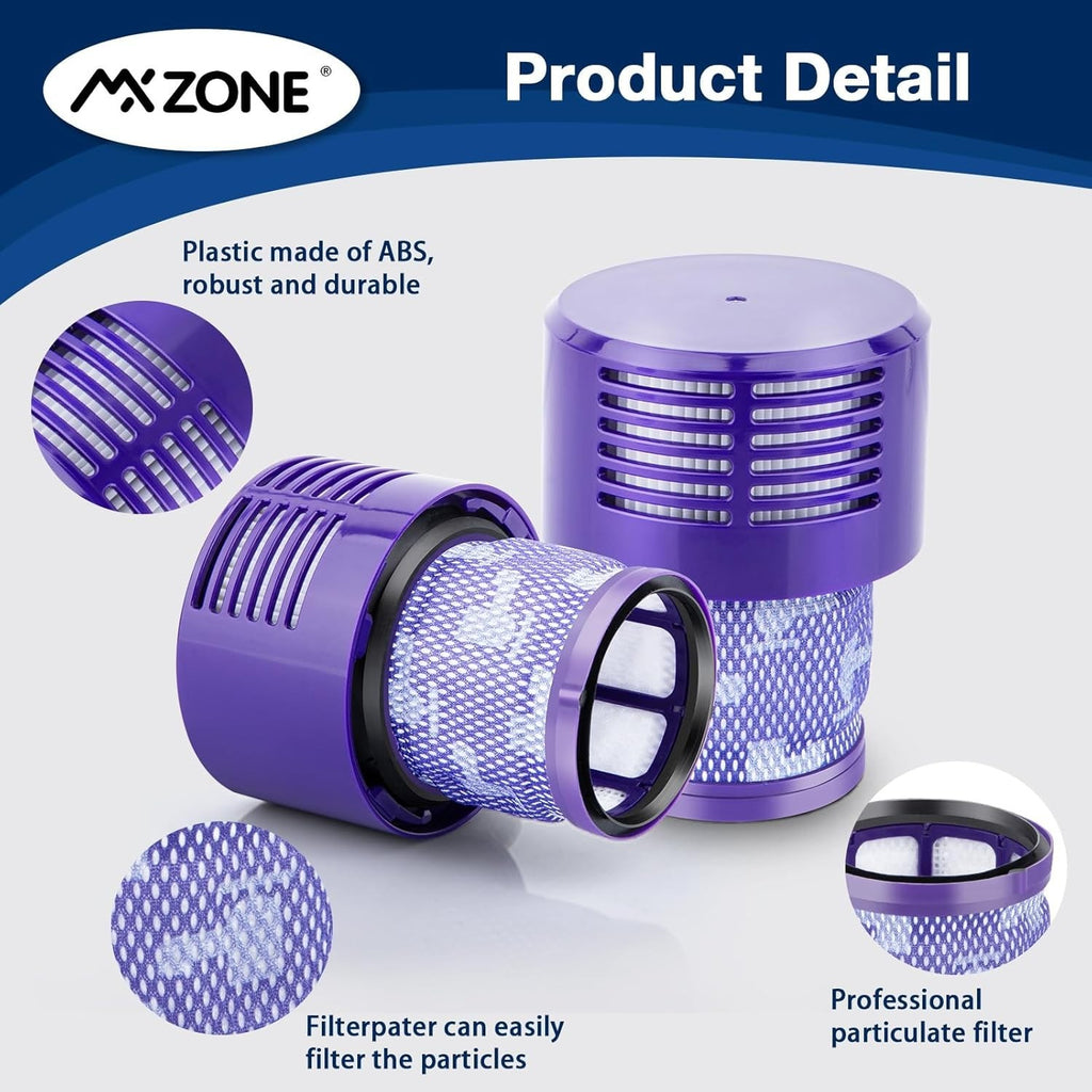 Replacement Dyson V10 2 Pack Premium Washable Vacuum Filters .6x8.6x11cm New