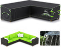 UIRWAY VShape Garden Furniture Cover Waterproof Air Vent 300x300x87cm 420D Black