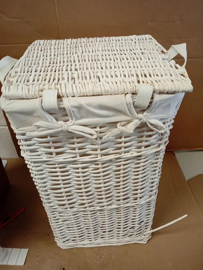 Argos Home 68L Capacity Willow Laundry Basket White 56x35x35cm