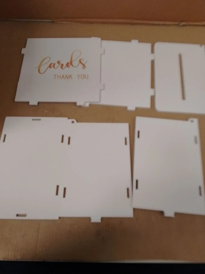 Gudelak Wedding Card Box PVC Gift Box White DIY Money Envelope Decorations