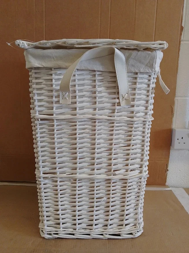 Argos Home 68 Litre Willow Laundry Basket White Clothes Storage Hamper Design