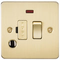 Knightsbridge Brushed Brass FP6300FBB Flat Plate 13A Switched Fused Spur New