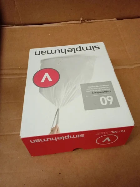 Simplehuman Code V Custom Fit Bin Liner Bulk Pack White Plastic 16-18L New