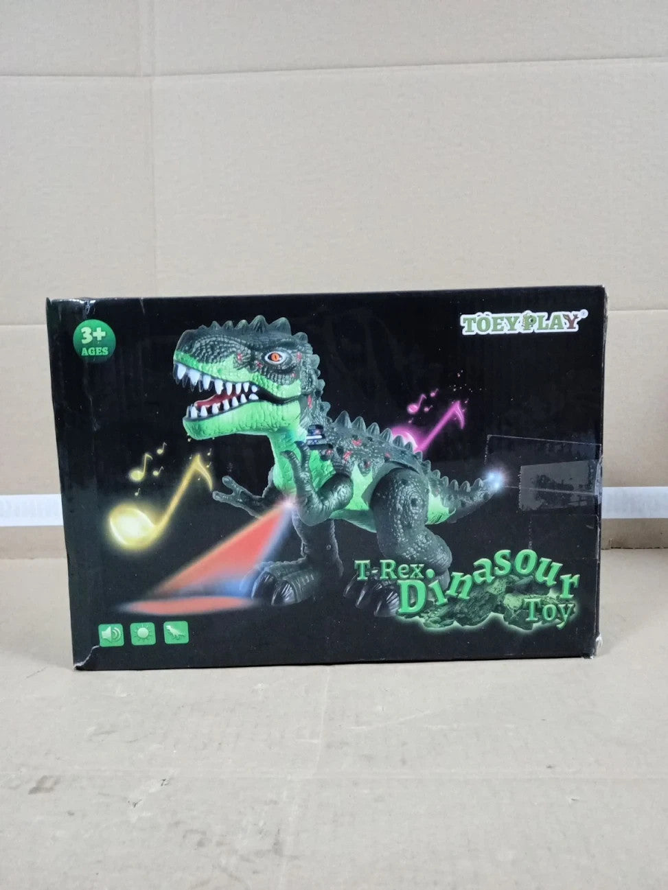 TOEY PLAY Walking T Rex Dinosaurs Toy  Kids Realistic Figure Robot Roaring 3+