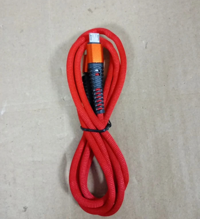USB C Fast Charging Cable 1M Nylon Braided Type Lead Red Design Heavy Duty New
