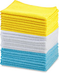 Amazon Basics Microfibre Cleaning Cloth Pack Of 24 Multi Colored 40.5x30.5cm New