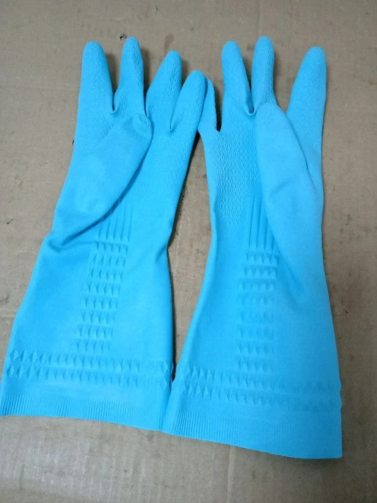 Spontex Reusable Gloves Hands Soft Almond Oil Blue Large 1 Pack