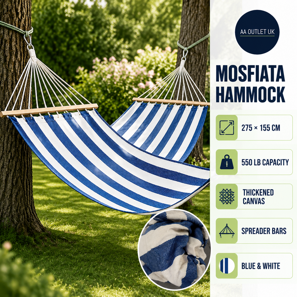 Mosifiat 275x155cm Hammock For Camping Outdoor Thickened Durable Canvas Fabric