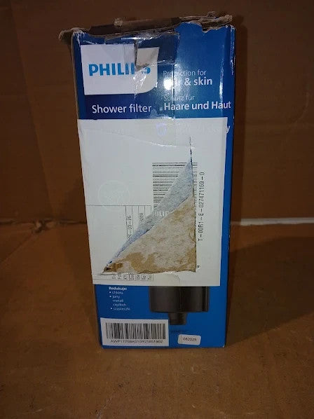 Philips Water In Line Shower Filter 50 000L Capacity Black 6.1x6.1x17.4cm