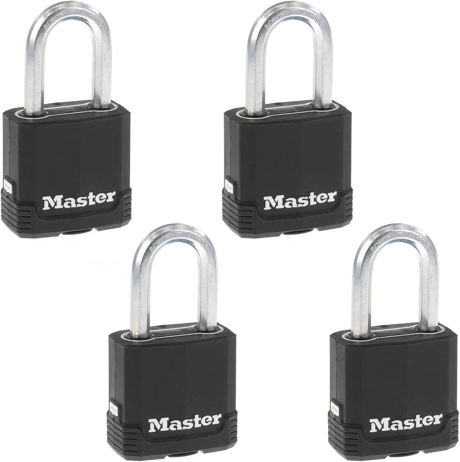 Master Lock M115XQLFCCSEN Magnum Padlock 4 Pieces Laminated Steel Black 48mm New