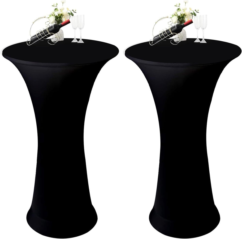 Funvalley Surperfect 2pc Spandex Cocktail Cover Tablecloth Fitted Stretch New
