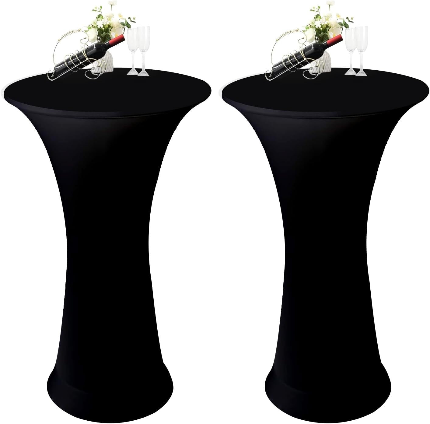 Funvalley Surperfect 2pc Spandex Cocktail Cover Tablecloth Fitted Stretch New