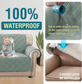 H Versailtex 100% Waterproof Couch Covers Sectional Sofa 2pcs 36x30x14cm New