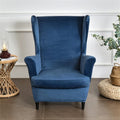 Wing Chair Slipcover 2pcs Set 2iN1 Design Removable Soft Velvet 34x25x7cm New