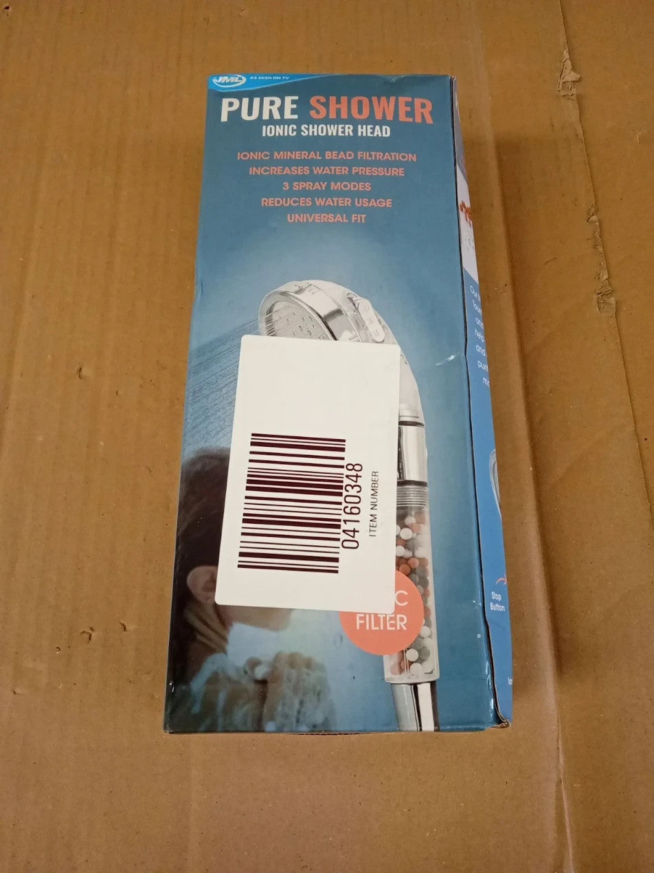 JML 3 Function Pure Shower Ionic Head Mineral Bead Filtration Plus Chrome