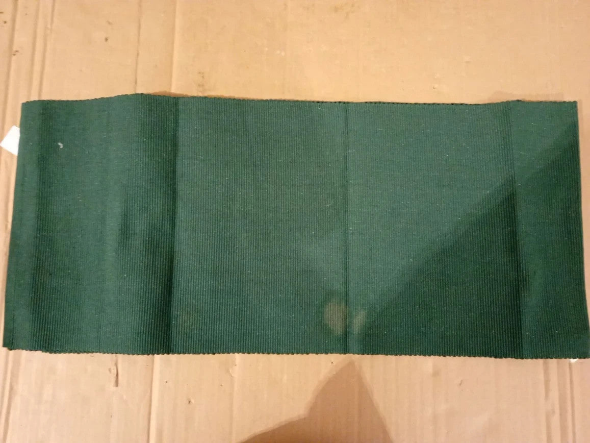 Encasa XO Dining Table Runner Yarn Dyed Fine Ribbed Cotton Dark Green 32x150cm