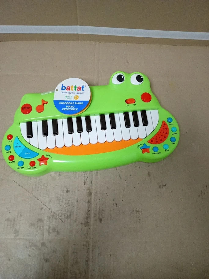 Battat Toddler Musical Instrument Animal Keyboard Piano Crocodile 2+ New