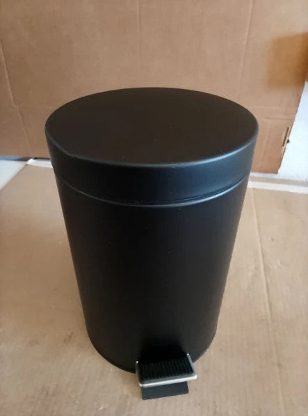Argos Home 3L Bathroom Pedal Waste Bin With Lid Black 25.1x22x17cm