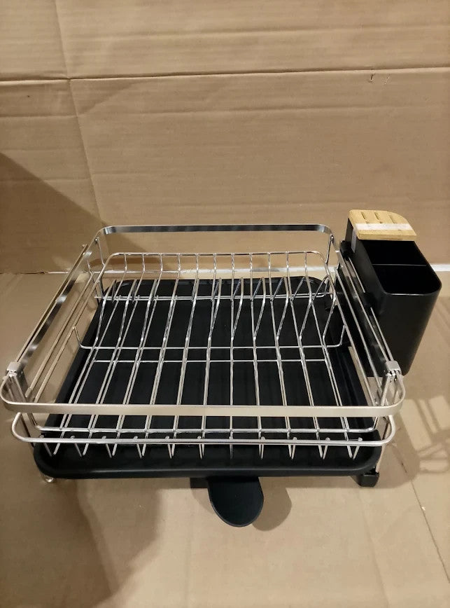 Argos Home Extendable Dish Drainer Metal 10L Bowl Capacity 17.3x32cm Silver New