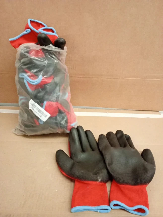 Velway Safety Work Gloves PU Coated Non Slip Gardening XL Red Durable Design New