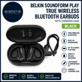 Belkin Soundform Play True Wireless Bluetooth Earbuds Black Charging Case