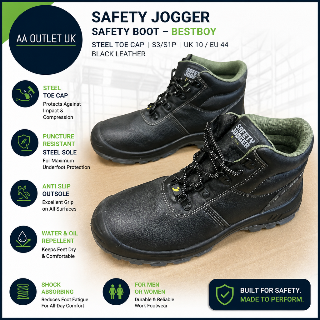 Safety Jogger Boot Bestboy Steel Toe Cap S3 S1P Work Shoe 10uk Men
